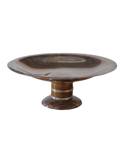 ART DECO FRUIT BOWL COUP w. BAKELITE BASE