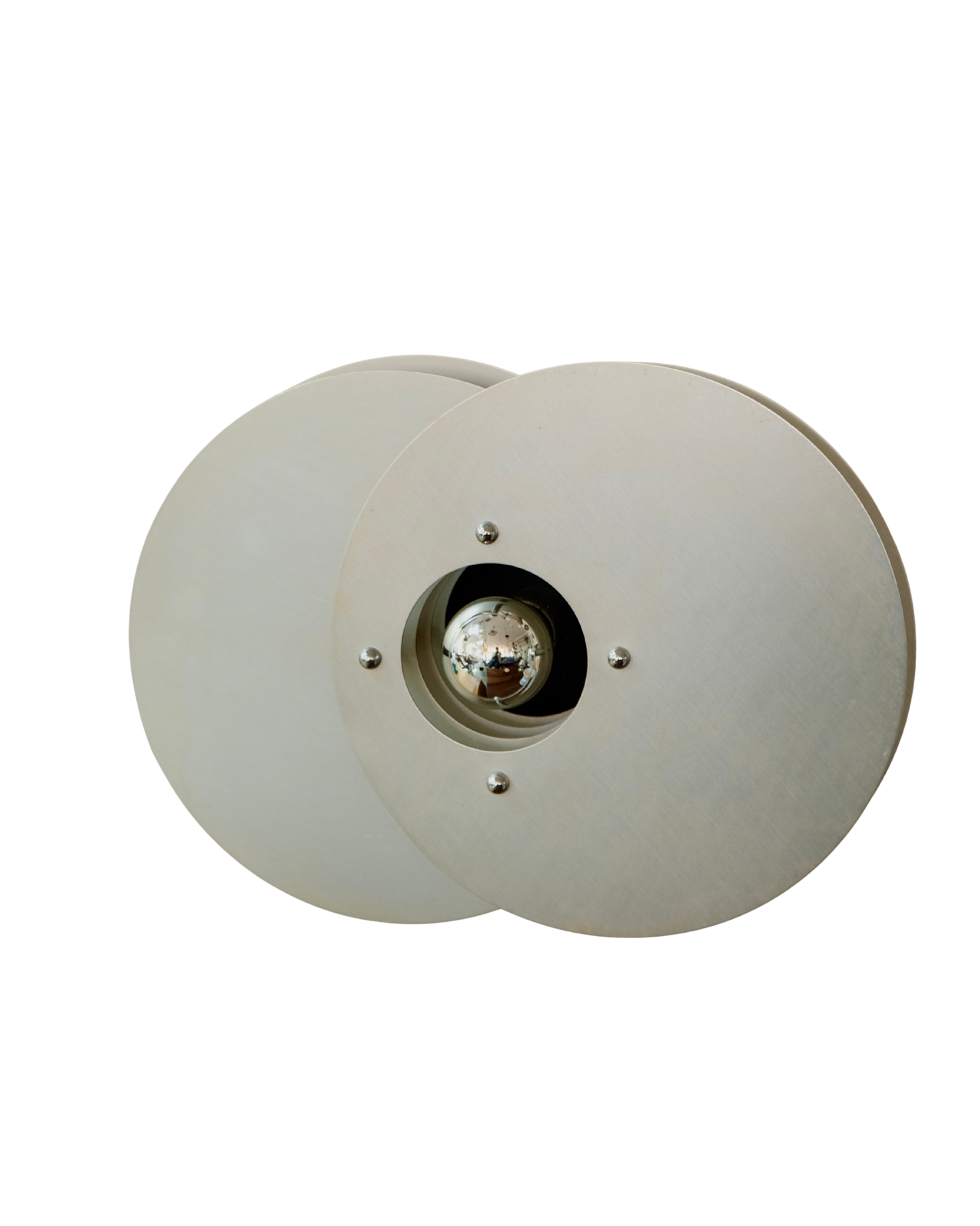 PAIR OF SATURN ALUMINUM SCONCES