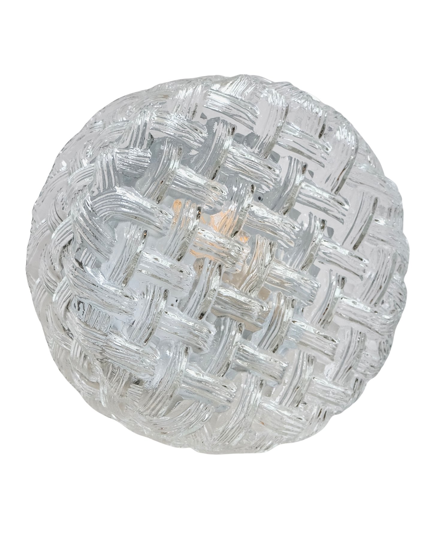 LARGE CROSS HATCH WOVEN GLASS SCONCE