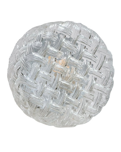 LARGE CROSS HATCH WOVEN GLASS SCONCE