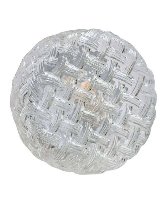 LARGE CROSS HATCH WOVEN GLASS SCONCE