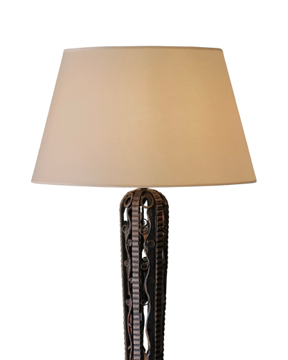 FLORAL WROUGHT IRON FLOOR LAMP