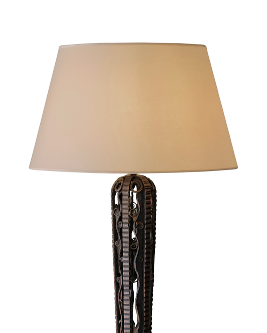 FLORAL WROUGHT IRON FLOOR LAMP