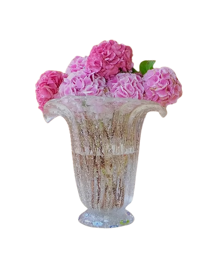 MURANO GLASS VASE w. MILLEFIORI BASE