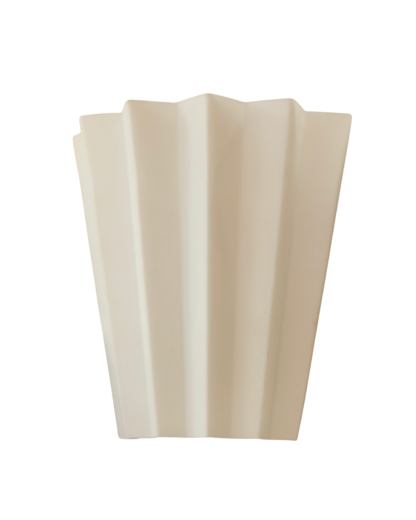 TRIO OF CERAMIC CONCERTINA SCONCES