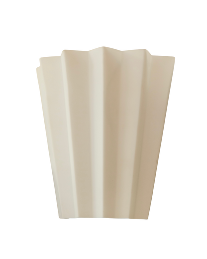 TRIO OF CERAMIC CONCERTINA SCONCES