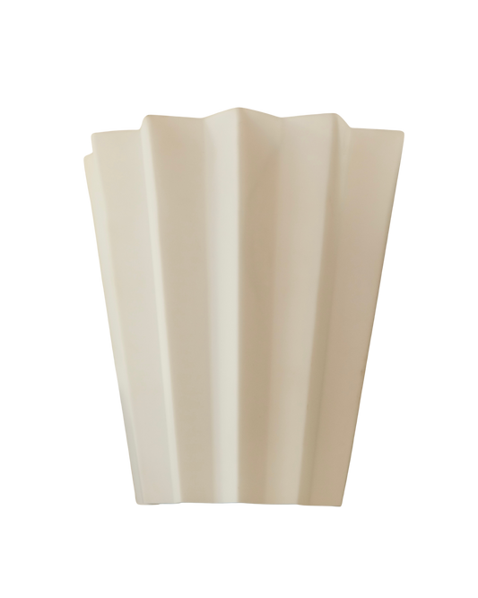 TRIO OF CERAMIC CONCERTINA SCONCES