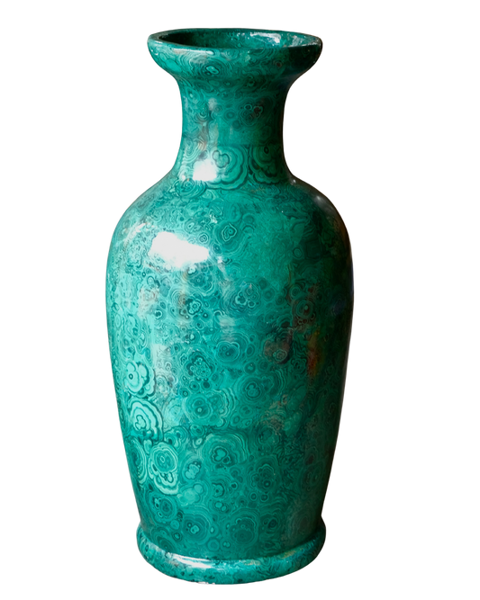 SPIRAL TILE EMERALD FLOOR VASE