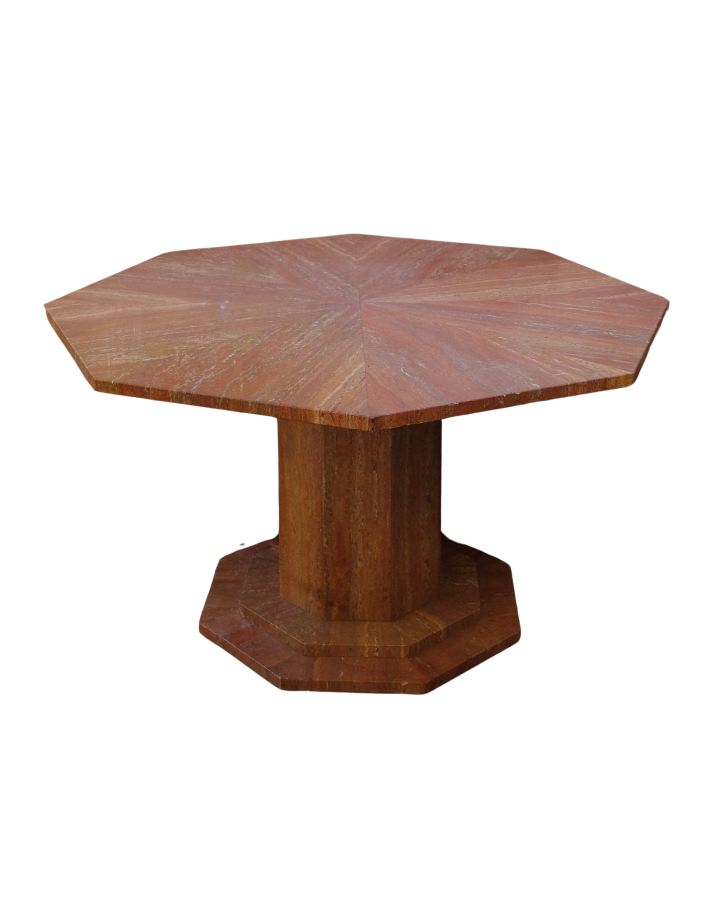 PINK TRAVERTINE DINING TABLE
