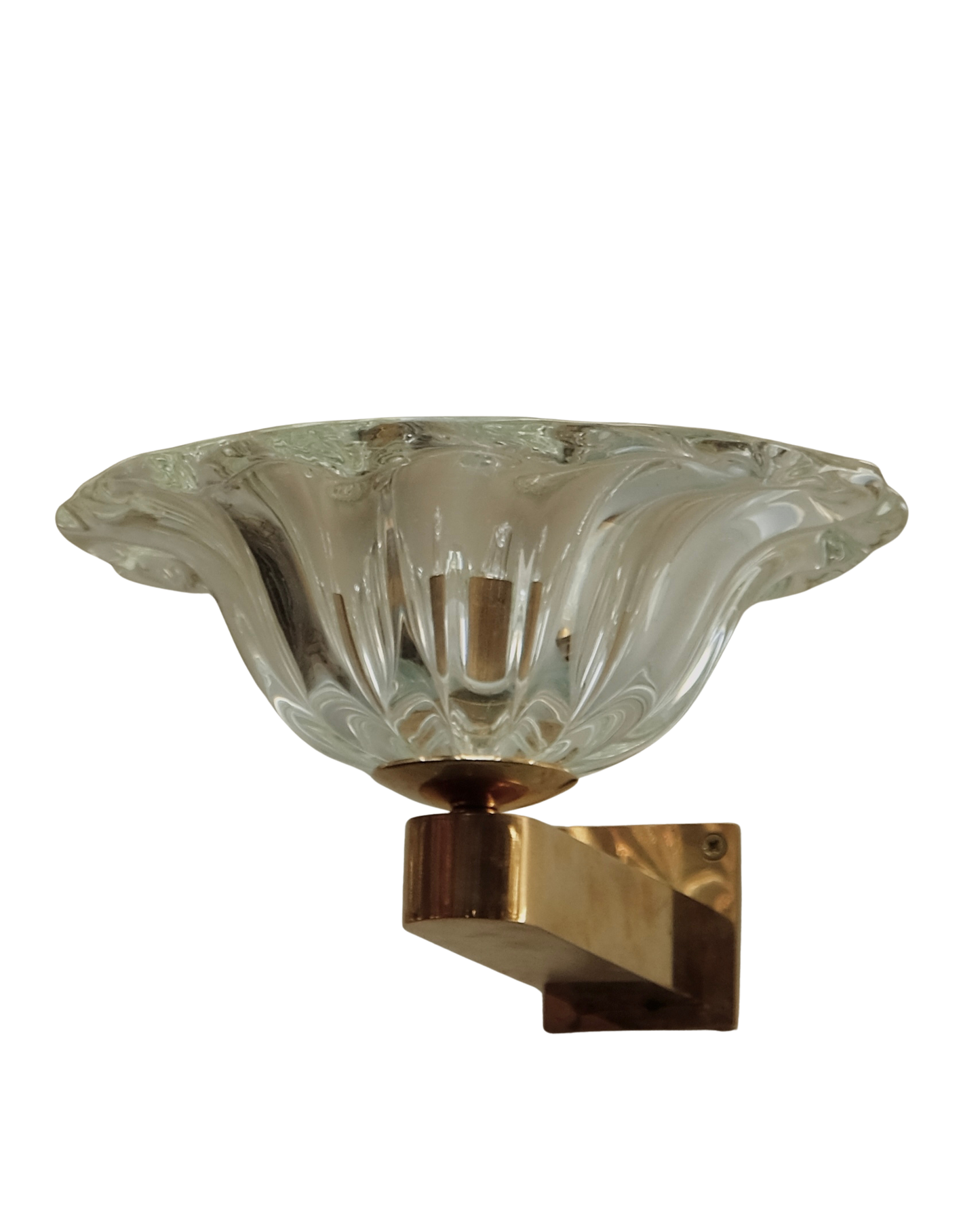 SET OF FIVE SCULPTURAL FLORAL MURANO GLASS SCONCES