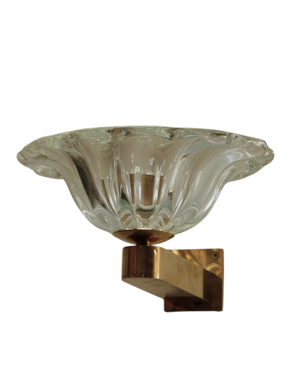 SET OF FIVE SCULPTURAL FLORAL MURANO GLASS SCONCES