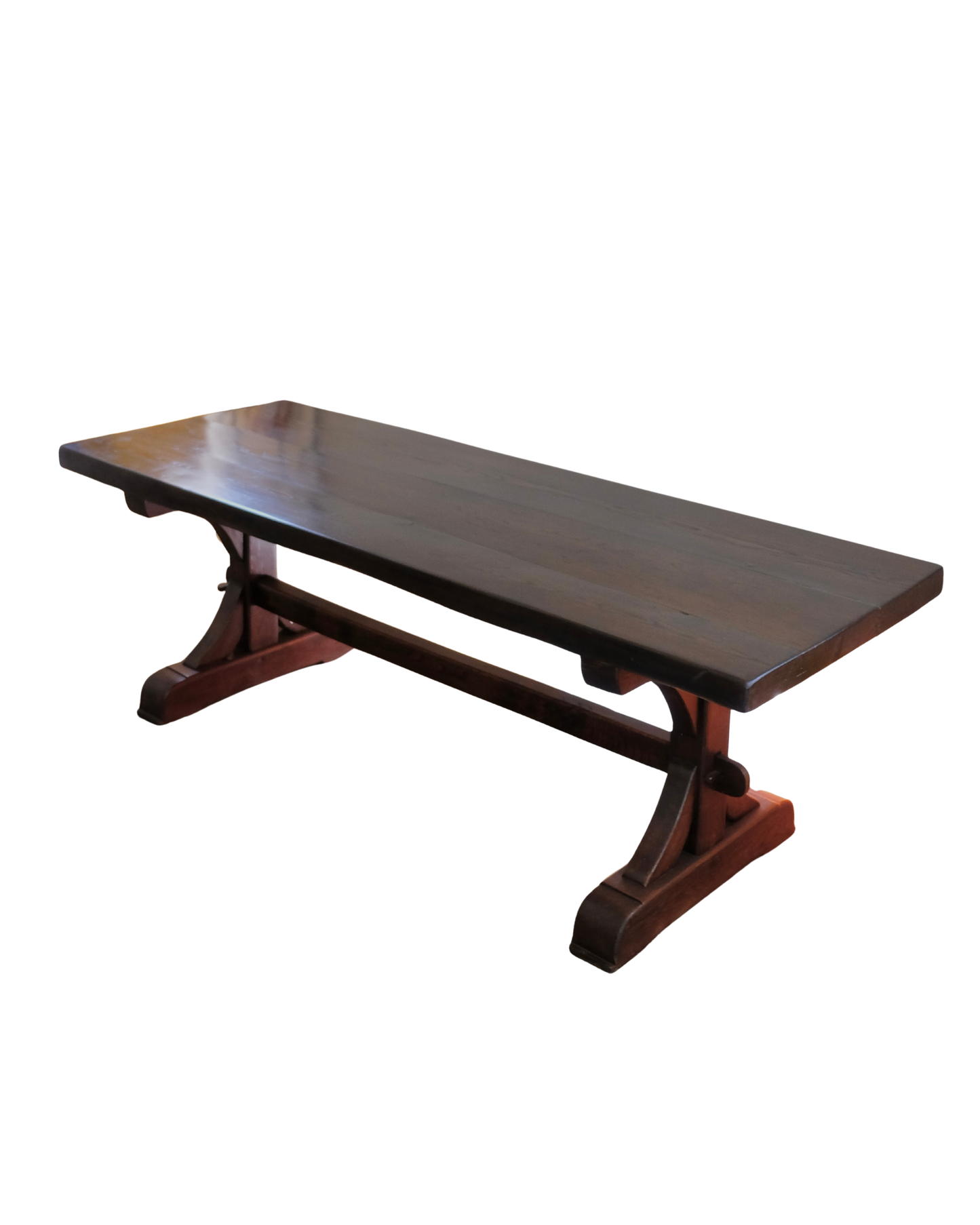 FRENCH PROVINCIAL OAK TRESTLE TABLE