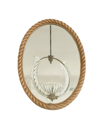 BEVELLED OVAL ROPE MIRROR