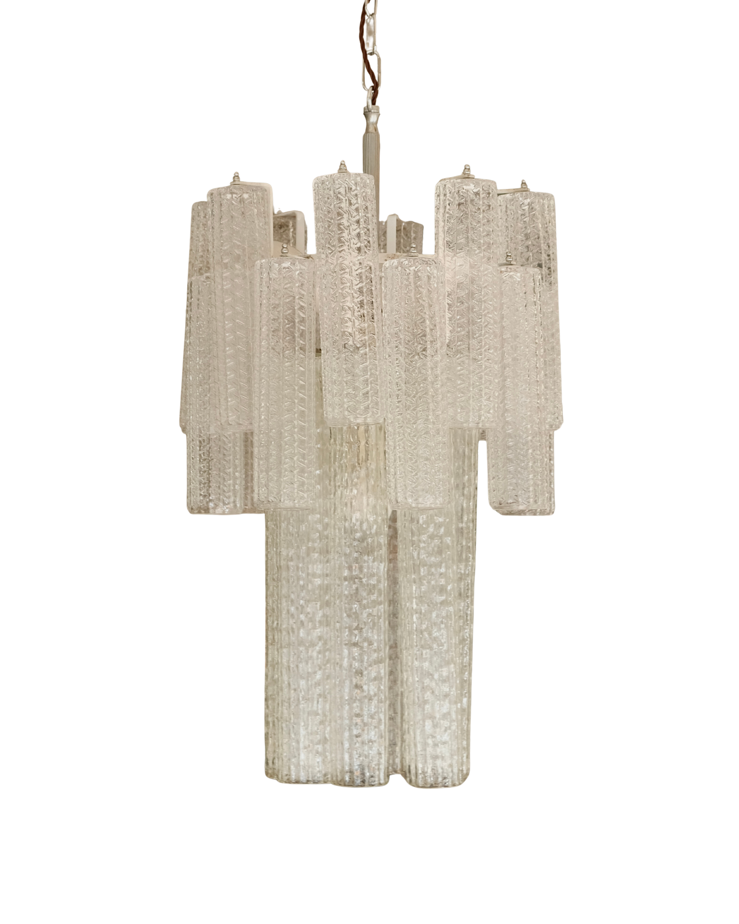 VENINI TEXTURED CYLINDRICAL CHANDELIER