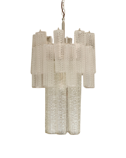 VENINI TEXTURED CYLINDRICAL CHANDELIER