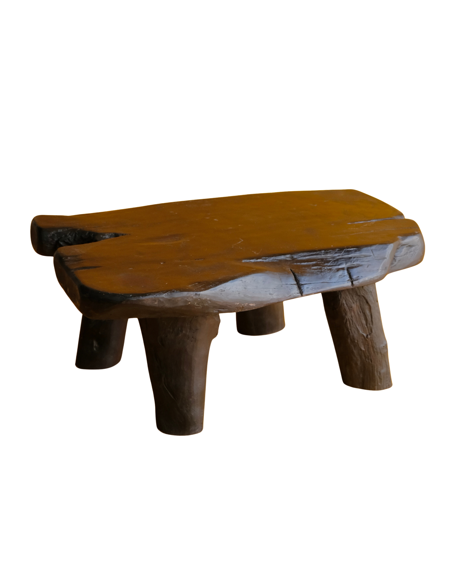 PRIMITIVE EBONIZED COFFEE TABLE
