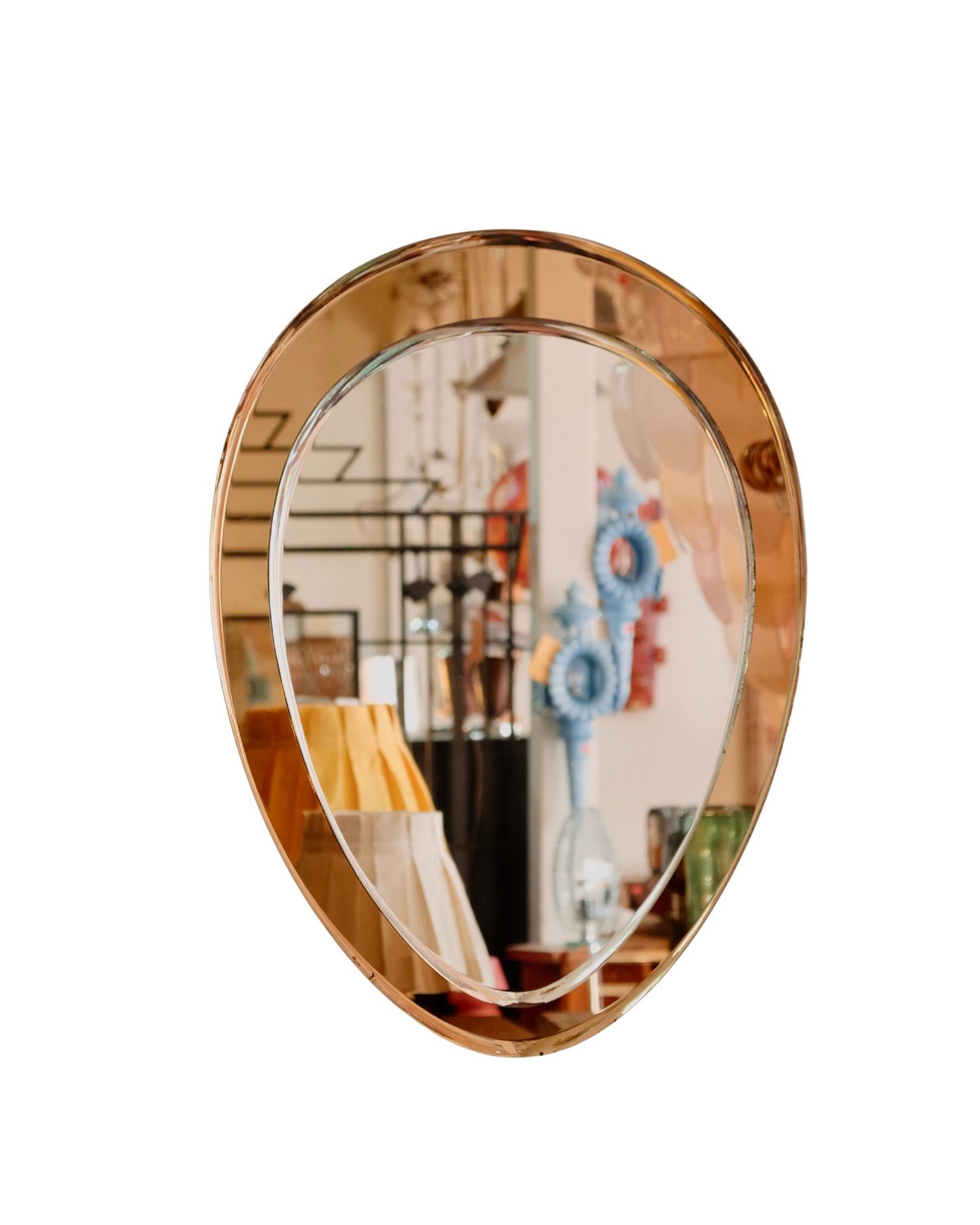 TAPERED CRISTAL ARTE GOLD GLASS MIRROR