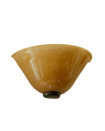 TRIO OF MURANO MEDALLION GLASS WALL SCONCES
