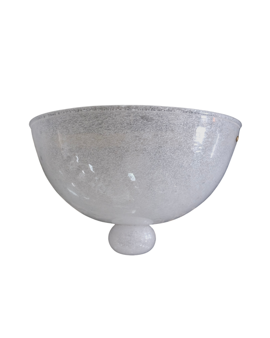 SEEDED MURANO GLASS DOME SCONCE w. DROP DETAIL