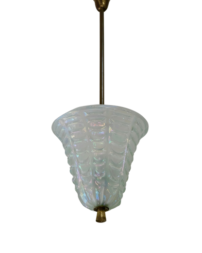 IRIDESCENT SEEDED MURANO GLASS PENDANT