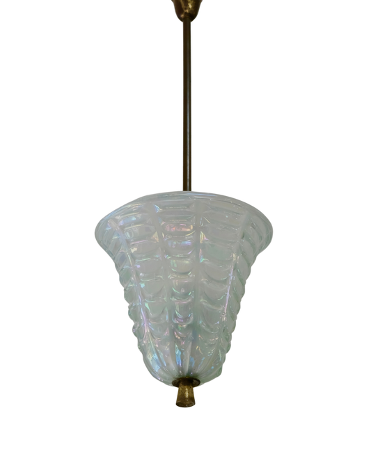 IRIDESCENT SEEDED MURANO GLASS PENDANT