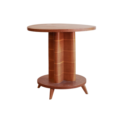 ART DECO CROSS BASE SIDE TABLE