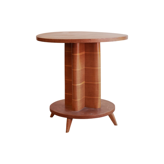 ART DECO CROSS BASE SIDE TABLE