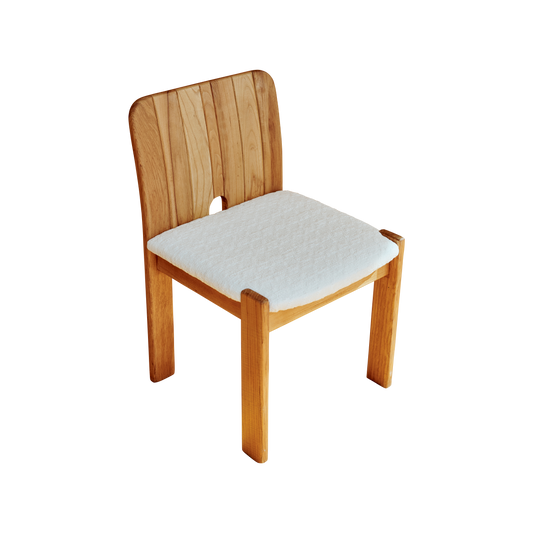 SET OF SIX ASH DINING CHAIRS