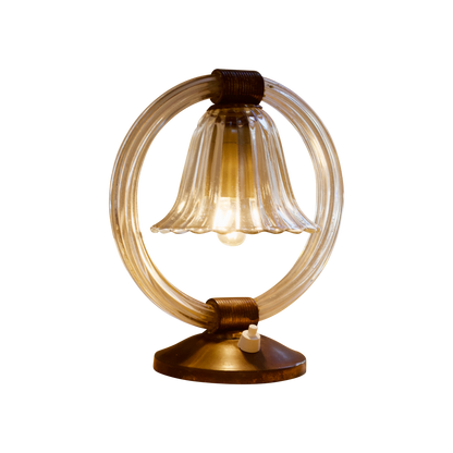BAROVIER & TOSO BRASS TABLE LAMP