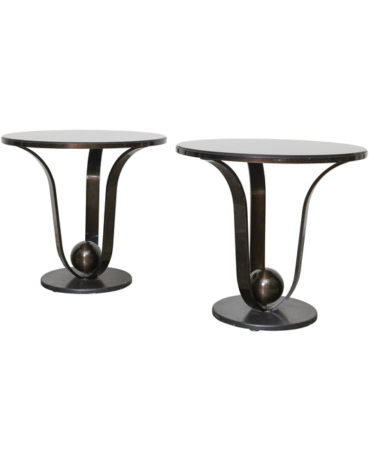 BLACK PEARL MARBLE SIDE TABLES