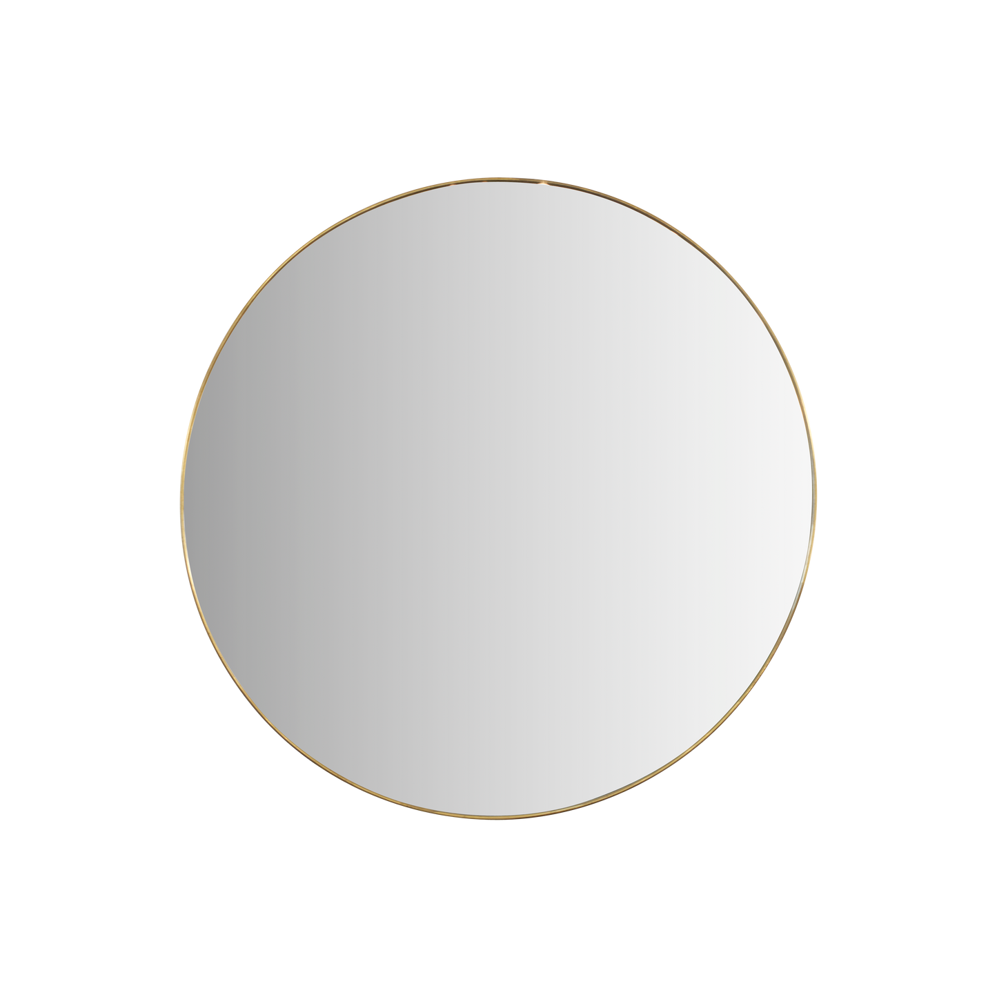 BRASS FRAMED ROUND MIRROR