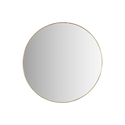 BRASS FRAMED ROUND MIRROR