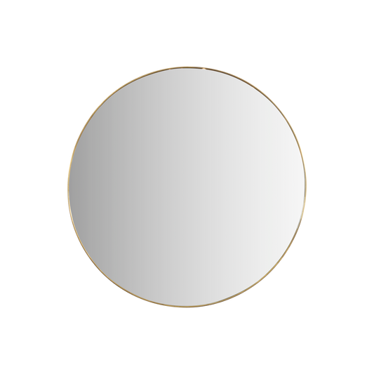 BRASS FRAMED ROUND MIRROR