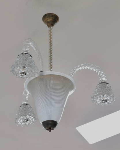 CURVED THREE ARMED ROSTRATO PENDANT