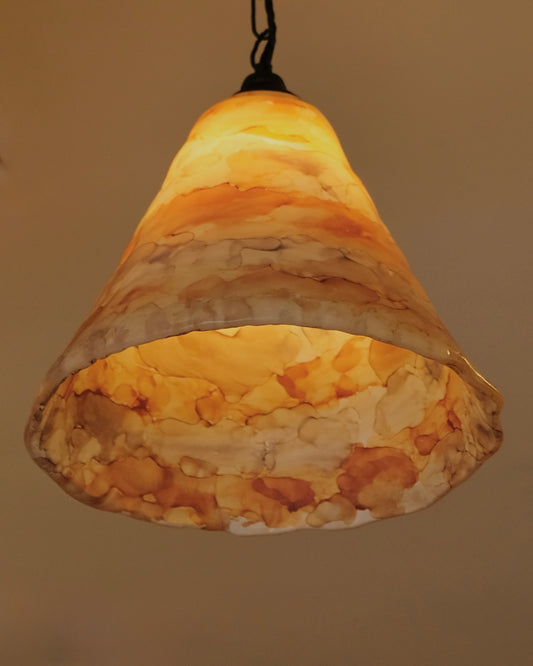 HAND PAINTED IRIDESCENT TEXTURED PENDANTS