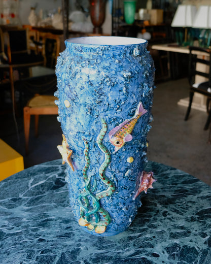 CERAMIC MAJOLICA VASE