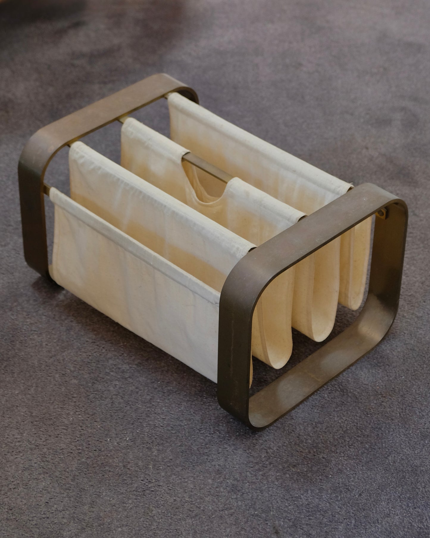 CANVAS & BRASS MAGAZINE RACK