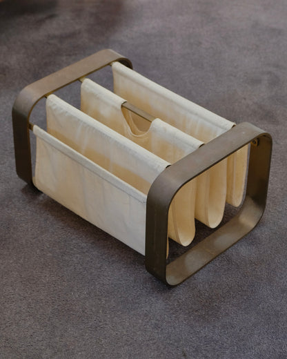 CANVAS & BRASS MAGAZINE RACK