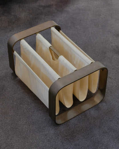 CANVAS & BRASS MAGAZINE RACK