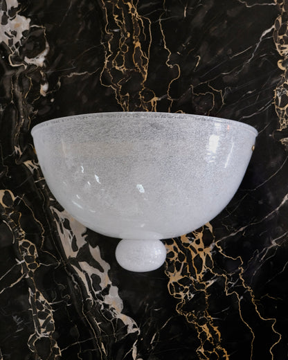 SEEDED MURANO GLASS DOME SCONCE w. DROP DETAIL