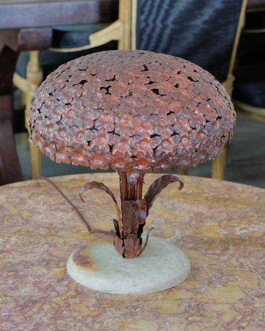 FRENCH FLORAL IRON TABLE LAMP