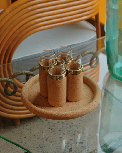 CORK & BRASS MILO GLASS SET