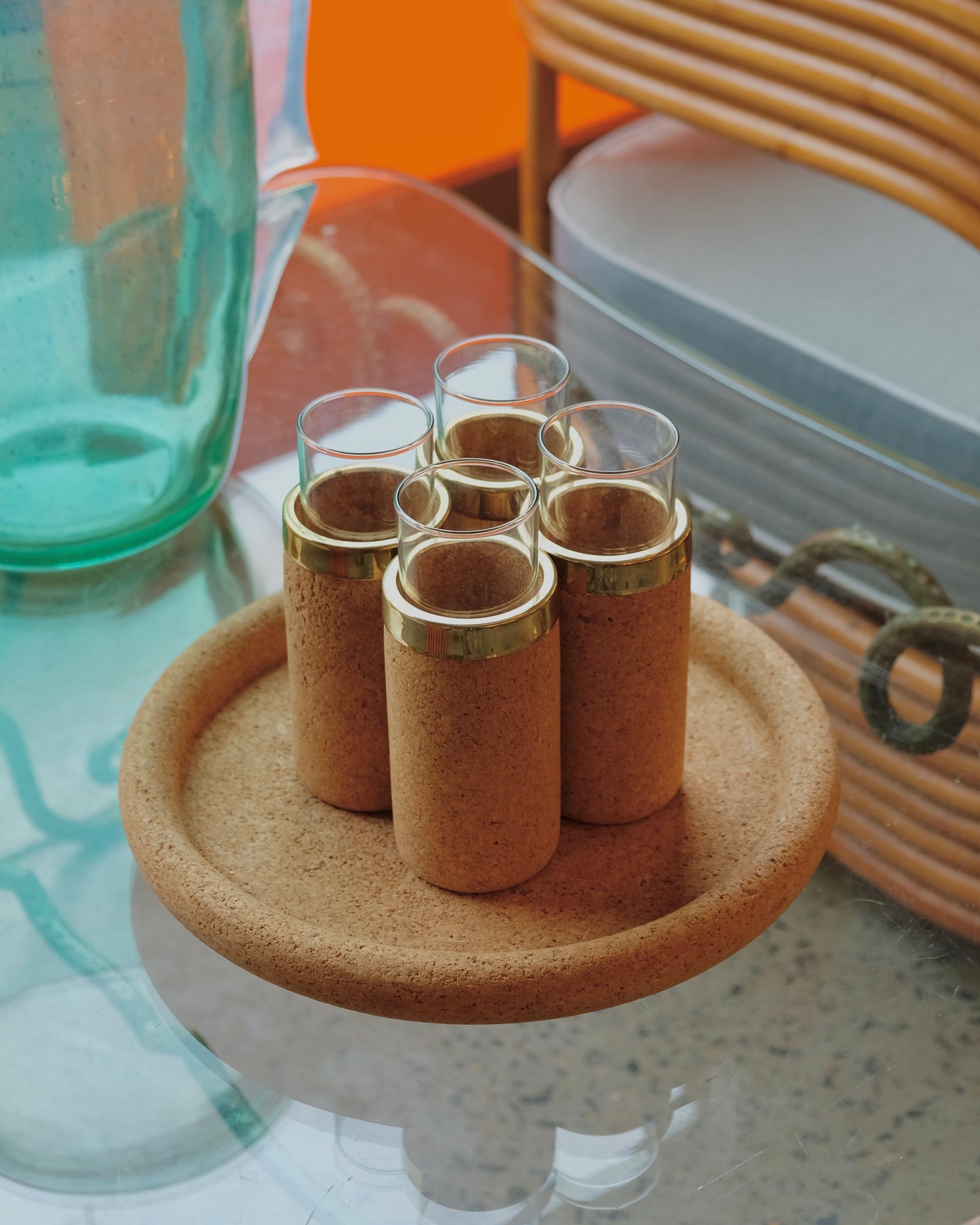 CORK & BRASS MILO GLASS SET