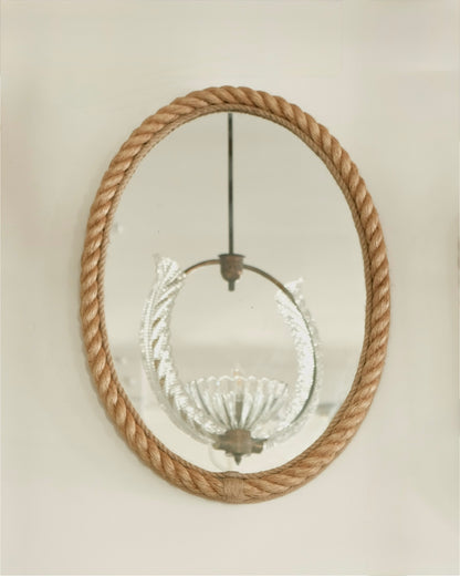 BEVELLED OVAL ROPE MIRROR