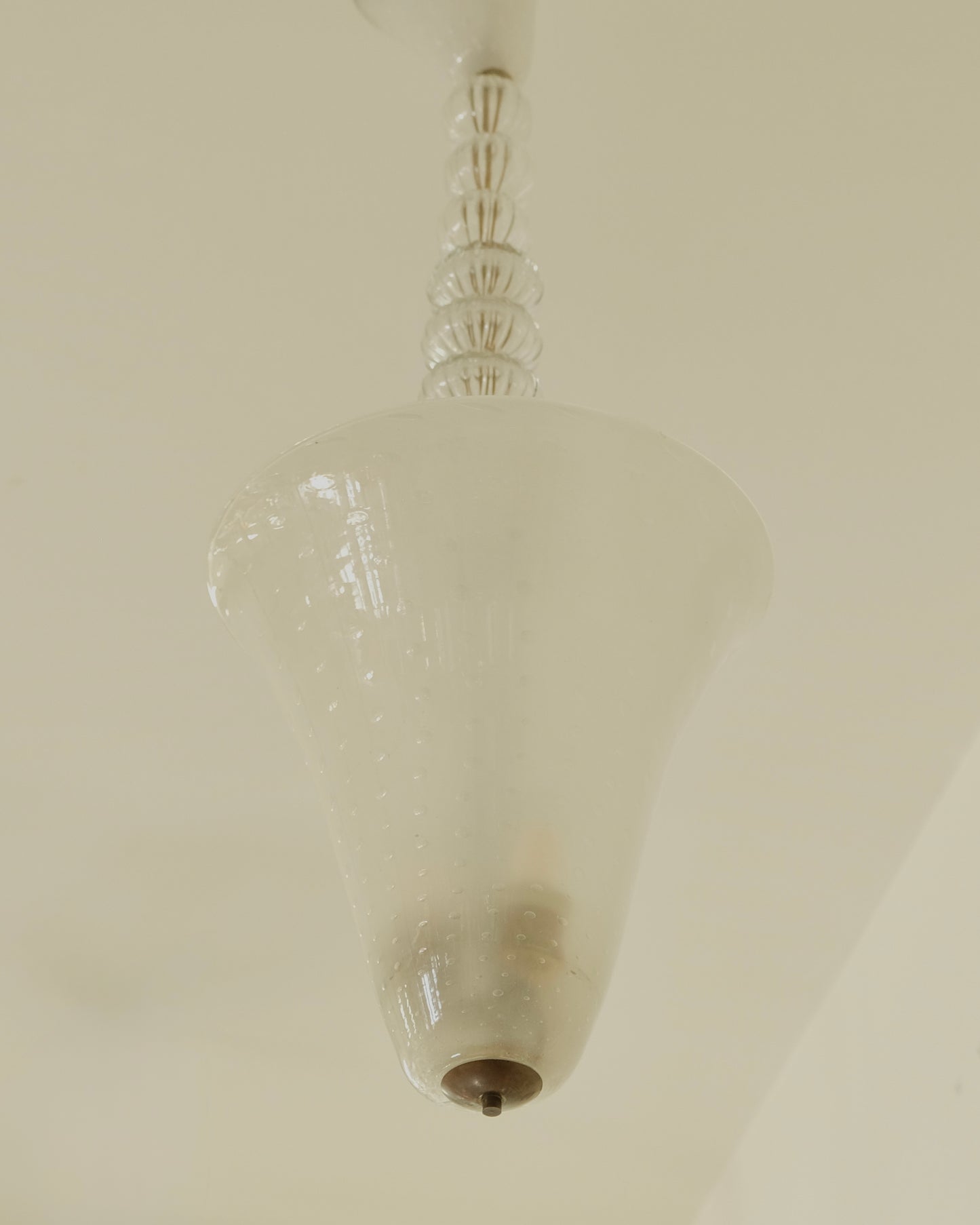 SEEDED MURANO GLASS TAPERED BELL PENDANT