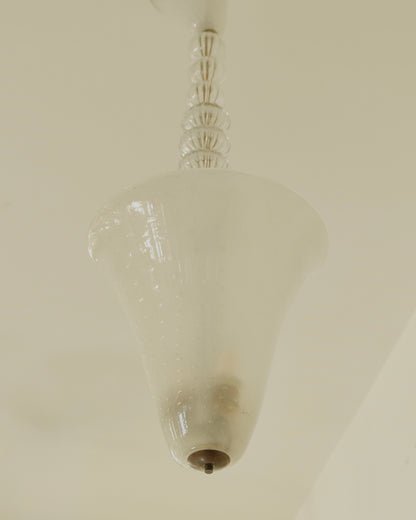 SEEDED MURANO GLASS TAPERED BELL PENDANT