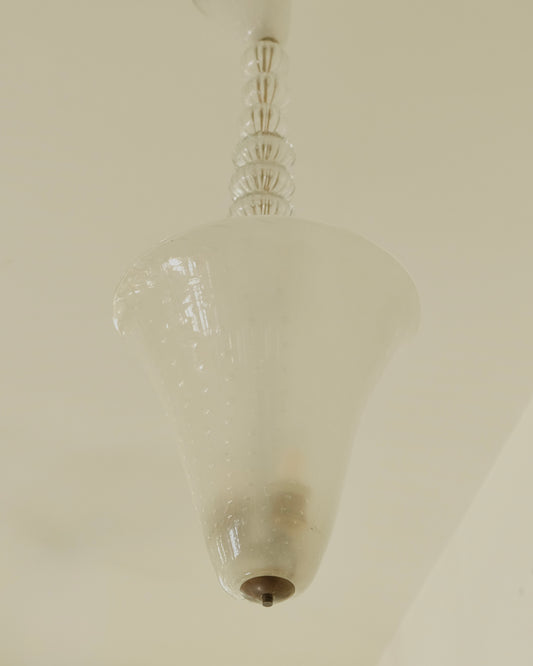 SEEDED MURANO GLASS TAPERED BELL PENDANT