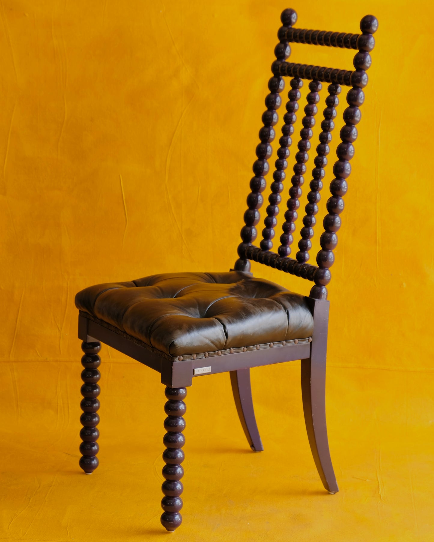 SET OF SIX VIOLET BOBBIN DINING CHAIRS