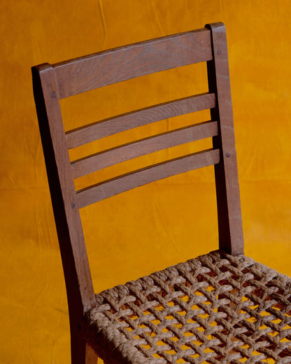 SET OF SIX WOVEN SEAGRASS DINING CHAIRS