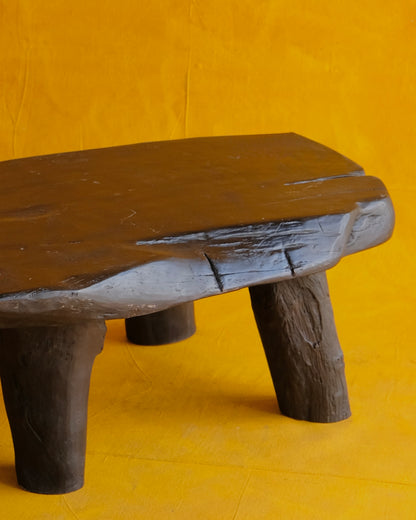 PRIMITIVE EBONIZED COFFEE TABLE